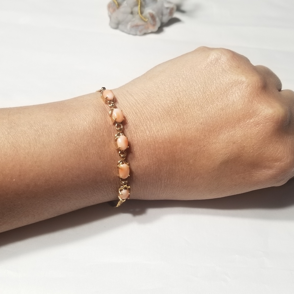 ANGEL SKIN CORAL COLOR GOLD PLATED - Picture 4 of 10